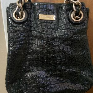 Kate Spade stunning unique leather drawstring bag